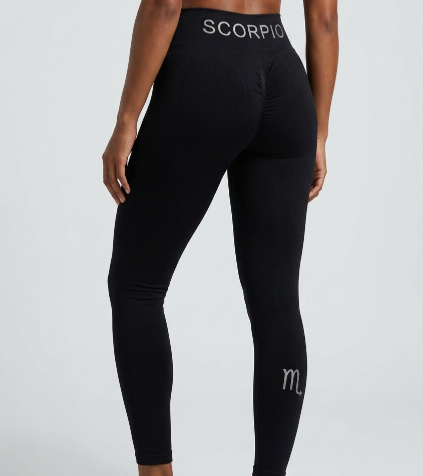 Zodi Fit Scorpio Edition Seamless Compression Leggings – Scorpio Black