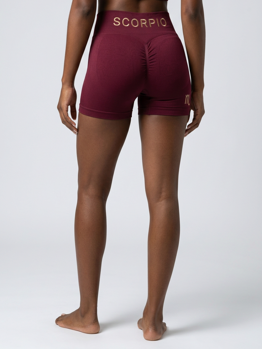 Zodi Fit Scorpio Edition Seamless Compression Shorts – Scorpio Burgundy