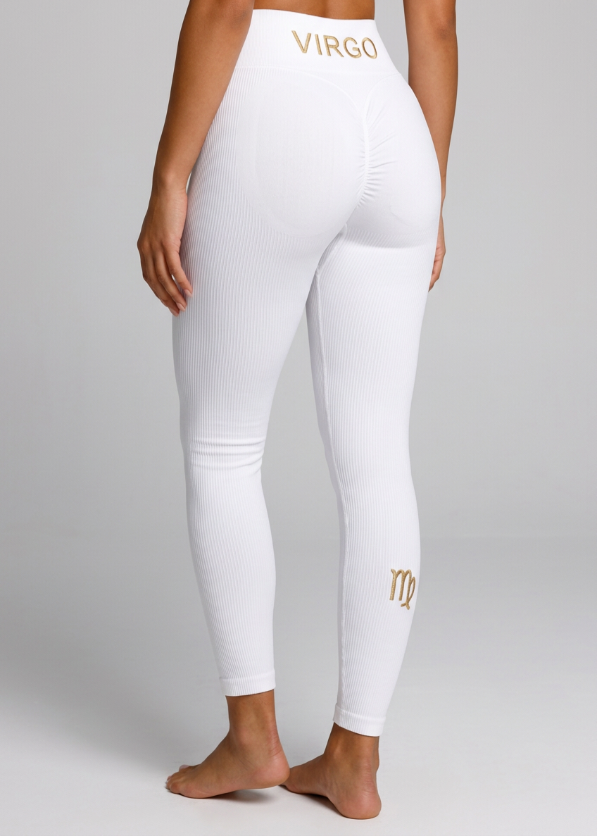 Zodi Fit Virgo Edition Seamless Compression Leggings – Pure White