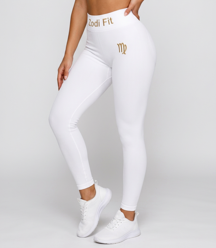 Zodi Fit Virgo Edition Seamless Compression Leggings – Pure White