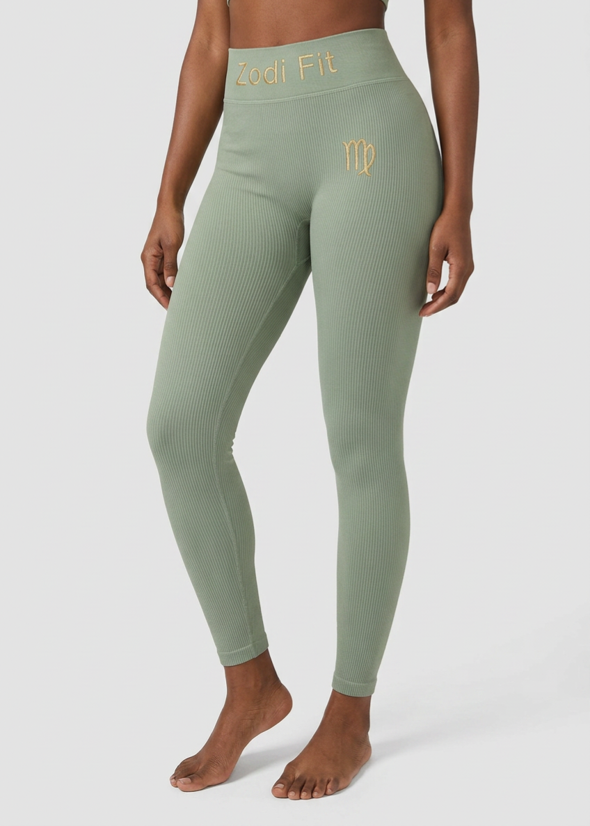 Zodi Fit Virgo Edition Seamless Compression Leggings – Light Sage