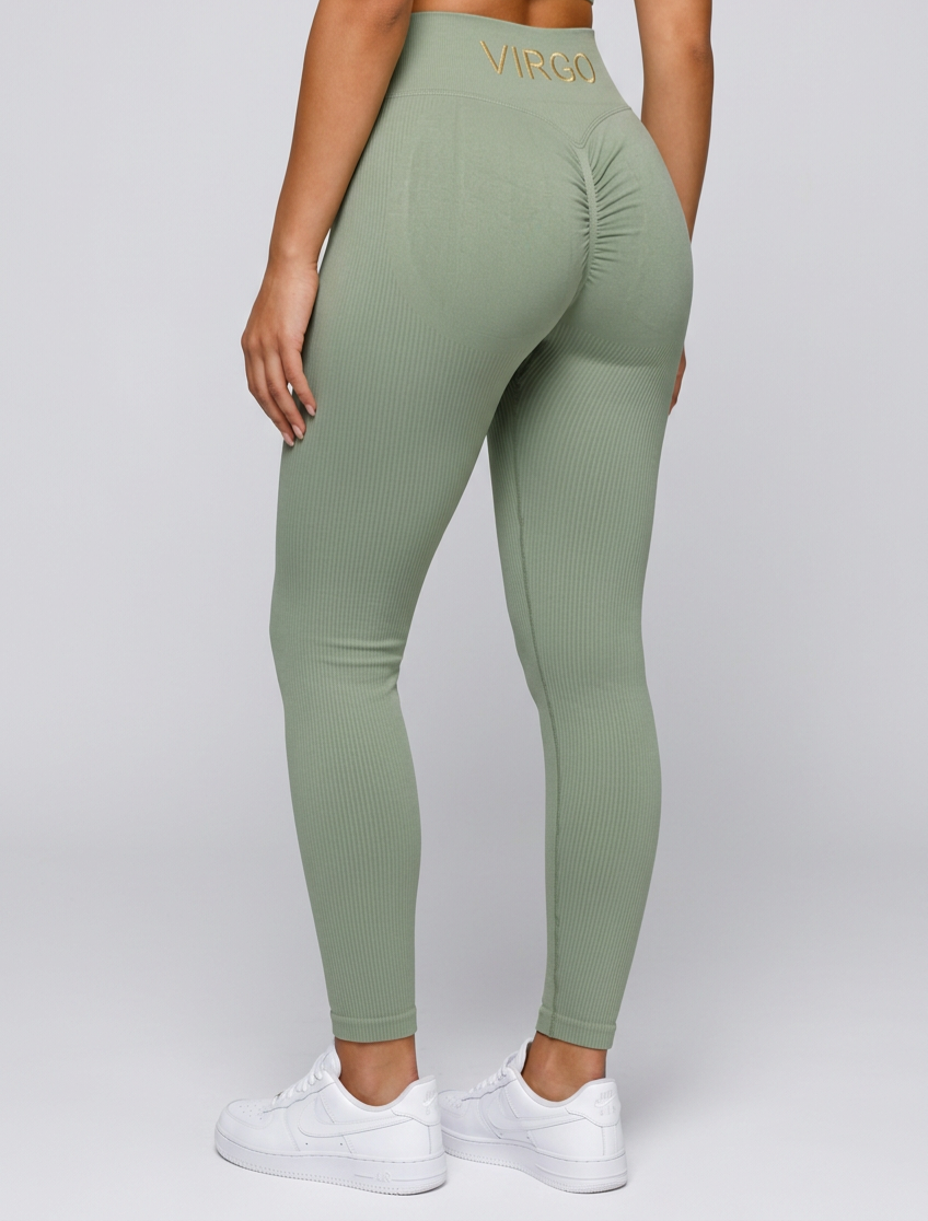 Zodi Fit Virgo Edition Seamless Compression Leggings – Light Sage