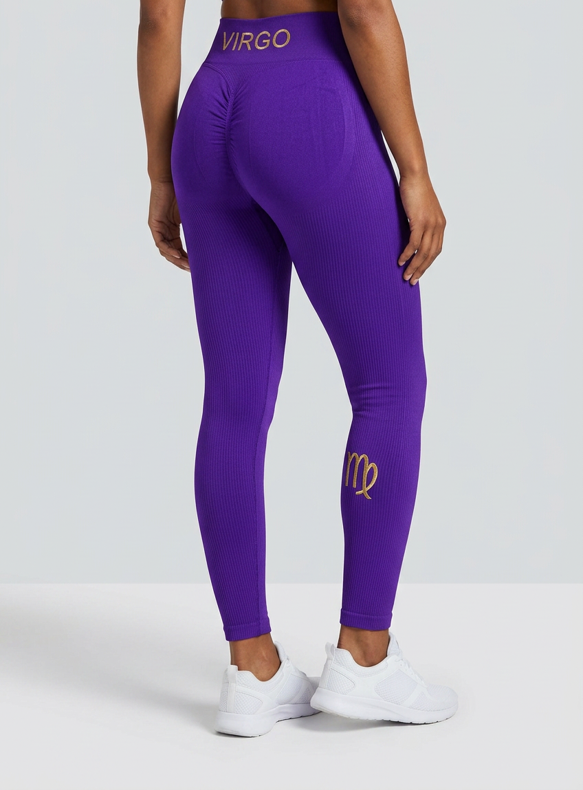 Zodi Fit Virgo Edition Seamless Compression Leggings – Royal Purple