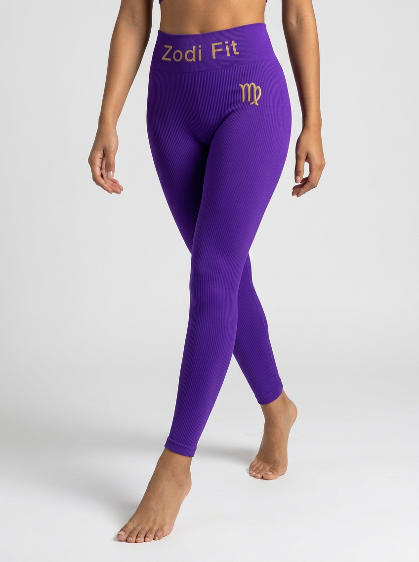 Zodi Fit Virgo Edition Seamless Compression Leggings – Royal Purple