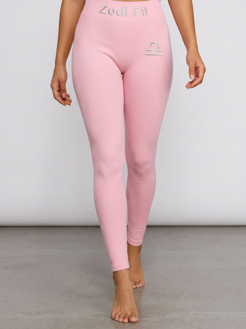 Zodi Fit Libra Edition Seamless Compression Leggings – Soft Pink