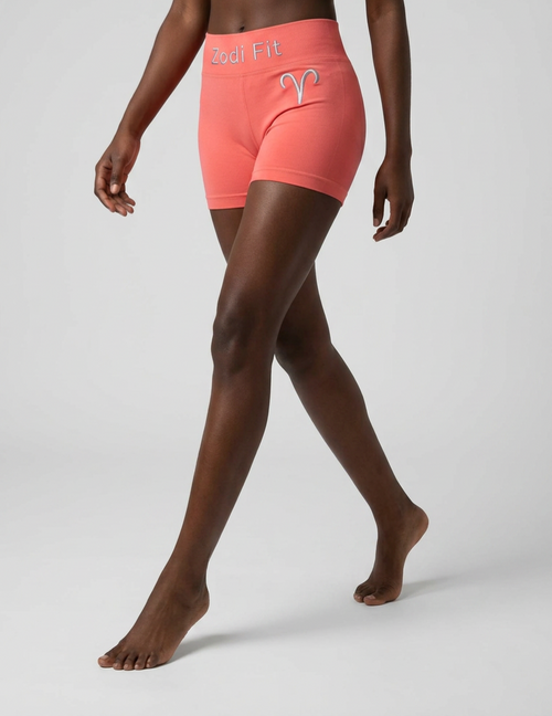 Zodi Fit Aries Edition Seamless Compression Shorts – Aries Coral Pink