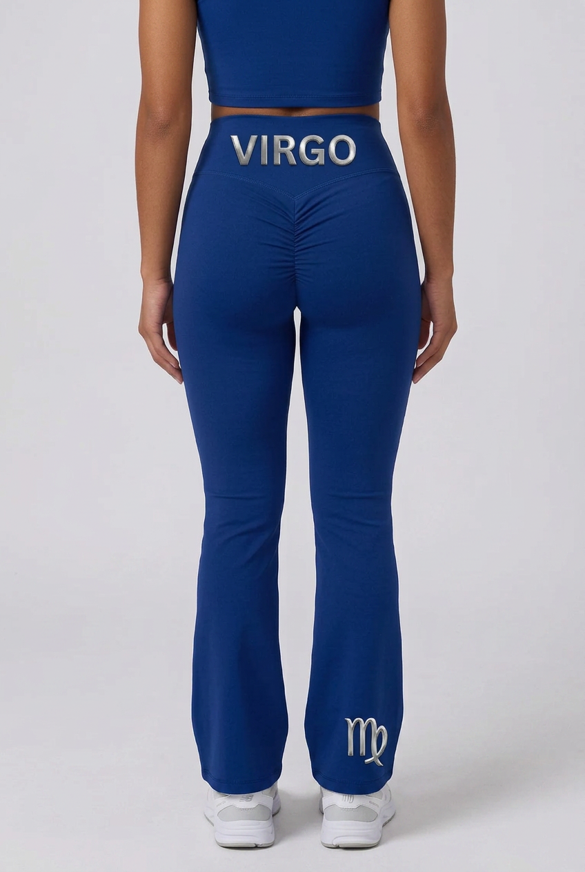 Zodi Fit Virgo Edition Luxury Flare Leggings – Virgo Light Royal Blue