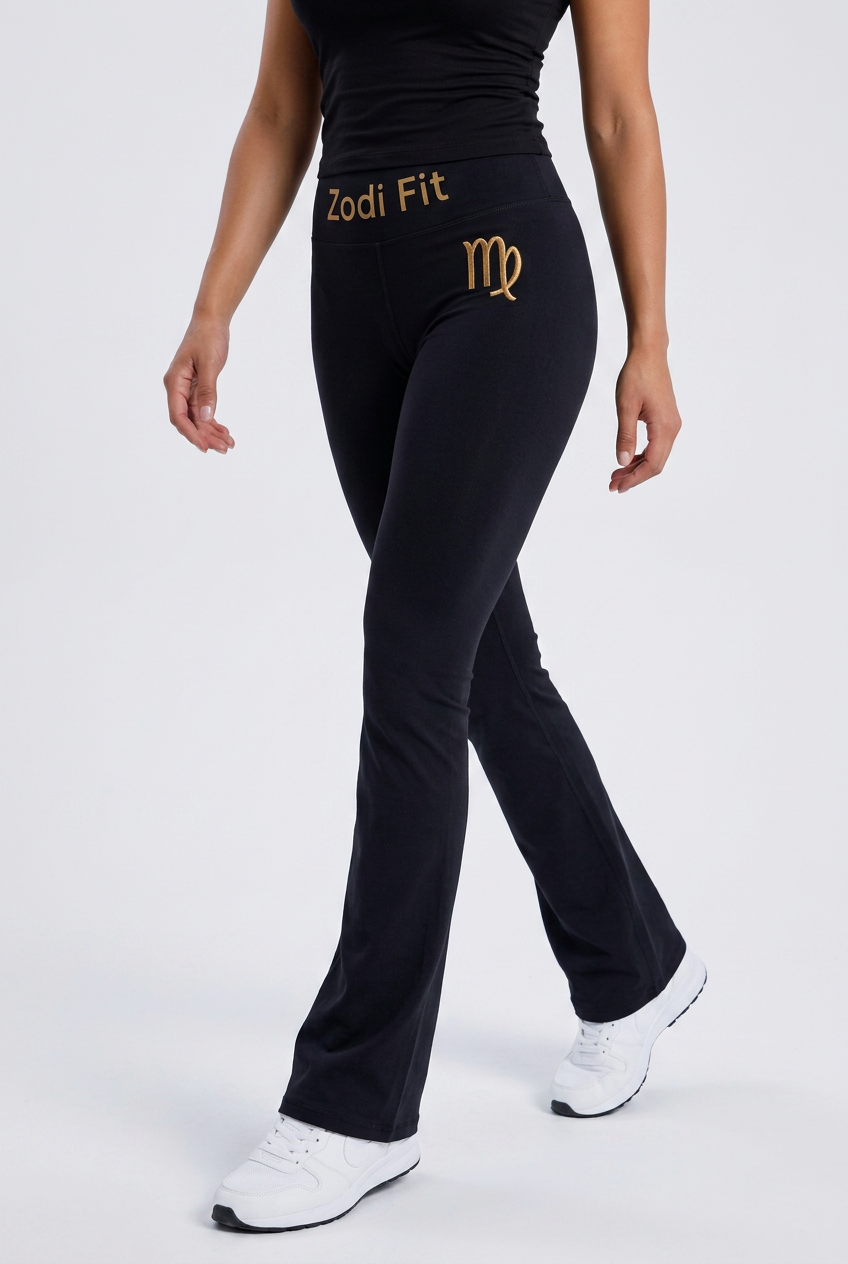 Zodi Fit Virgo Edition Luxury Flare Leggings – Virgo Onyx Black