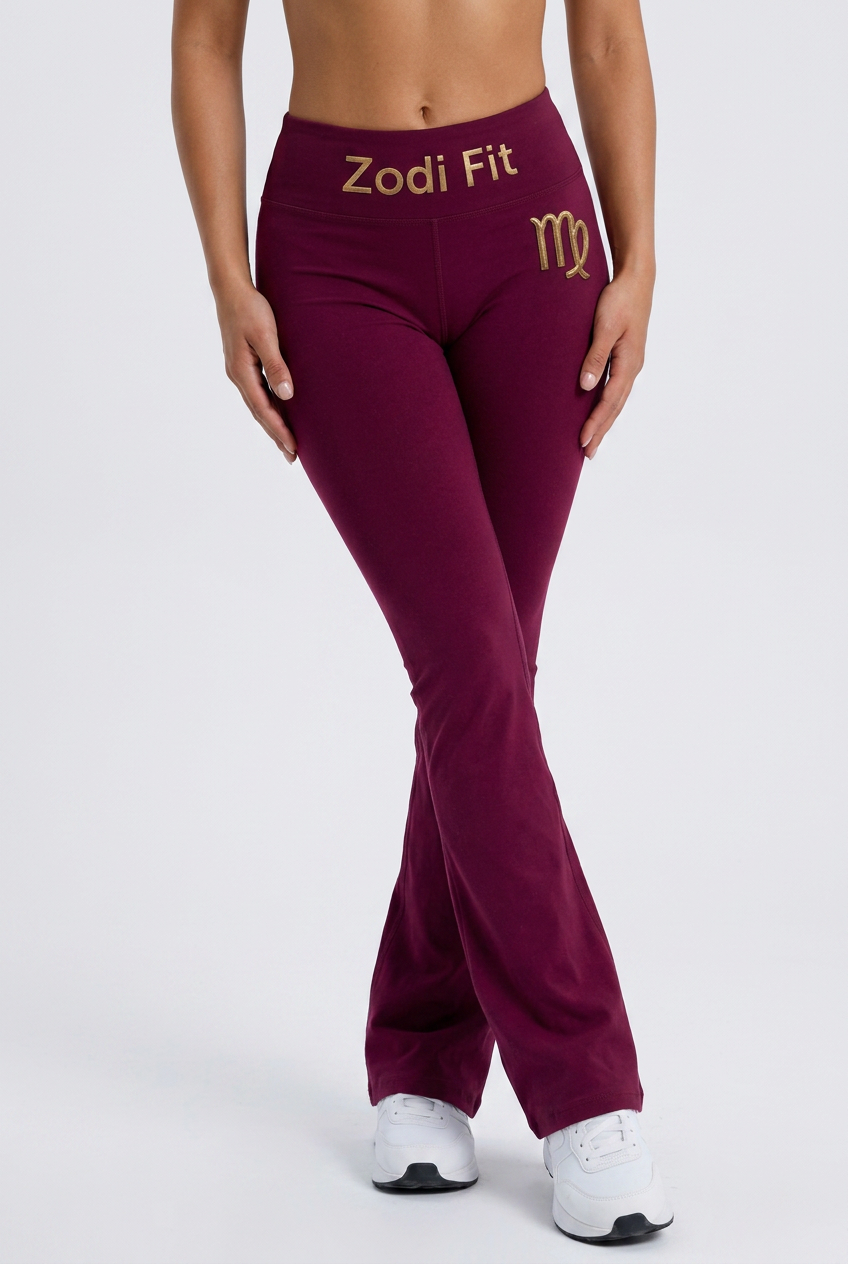 Zodi Fit Virgo Edition Luxury Flare Leggings – Virgo Burgundy