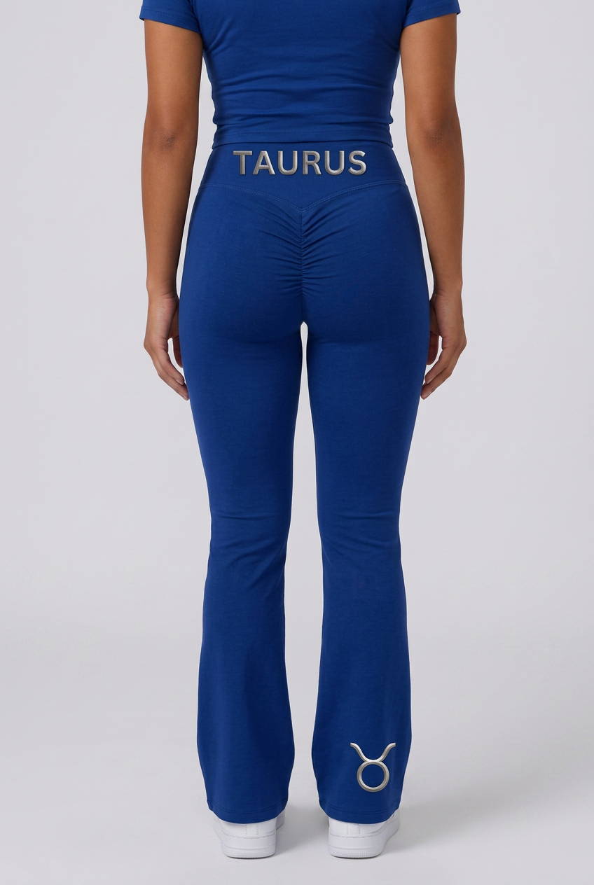 Zodi Fit Taurus Edition Seamless Luxury Flare Leggings – Taurus Royal Blue