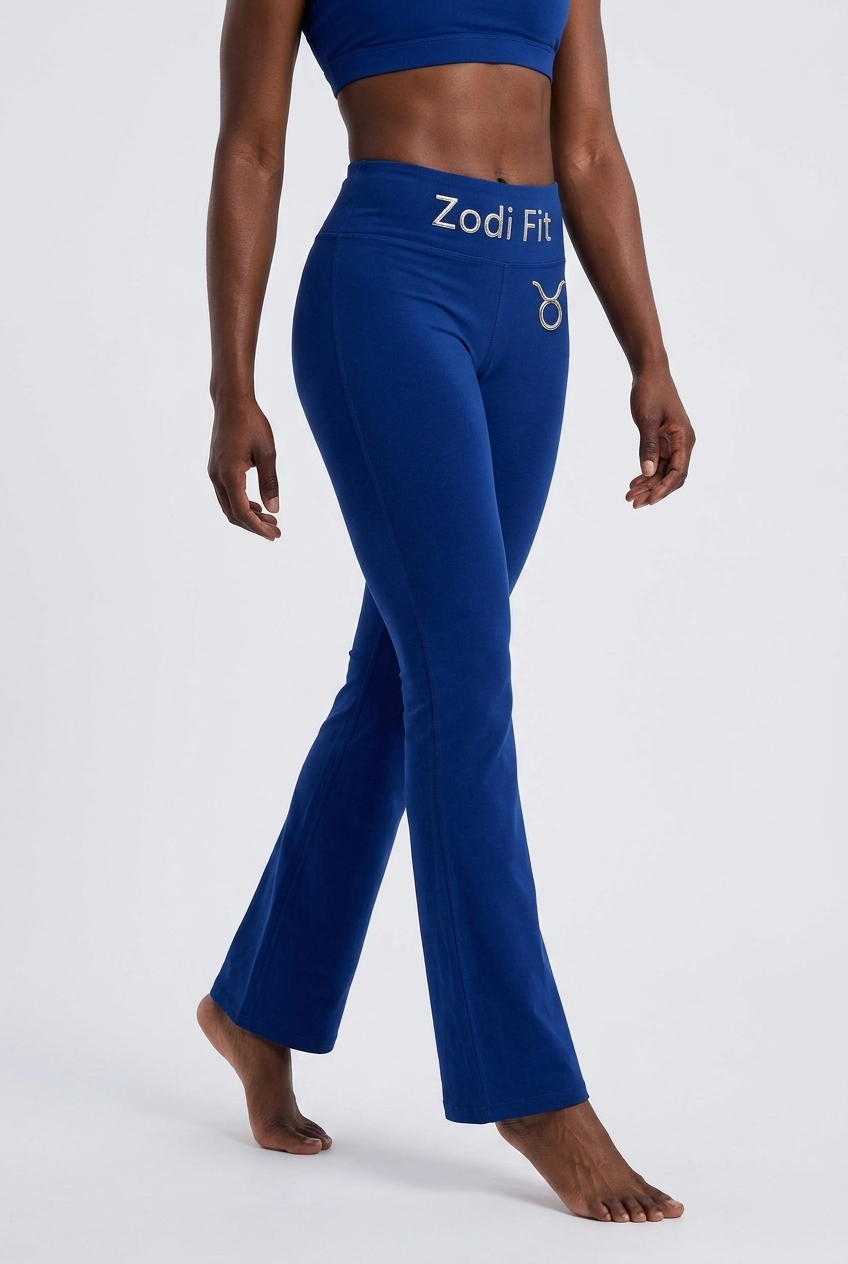Zodi Fit Taurus Edition Seamless Luxury Flare Leggings – Taurus Royal Blue