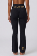 Zodi Fit Scorpio Edition Luxury Flare Leggings – Obsidian Black