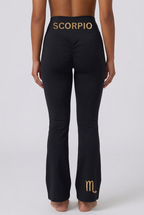 Zodi Fit Scorpio Edition Luxury Flare Leggings – Obsidian Black