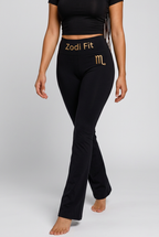 Zodi Fit Scorpio Edition Luxury Flare Leggings – Obsidian Black