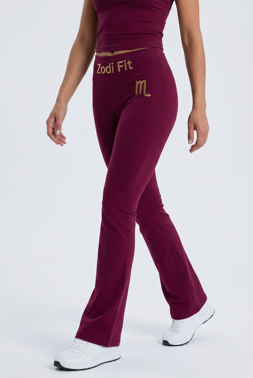 Zodi Fit Scorpio Edition Luxury Flare Leggings – Scorpio Burgundy
