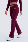 Zodi Fit Libra Edition Luxury Flare Leggings – Libra Burgundy