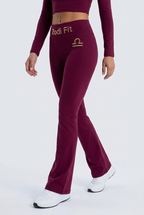 Zodi Fit Libra Edition Luxury Flare Leggings – Libra Burgundy