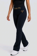 Zodi Fit Aries Edition Luxury Flare Leggings – Aries Onyx Black