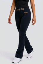 Zodi Fit Aries Edition Luxury Flare Leggings – Aries Onyx Black