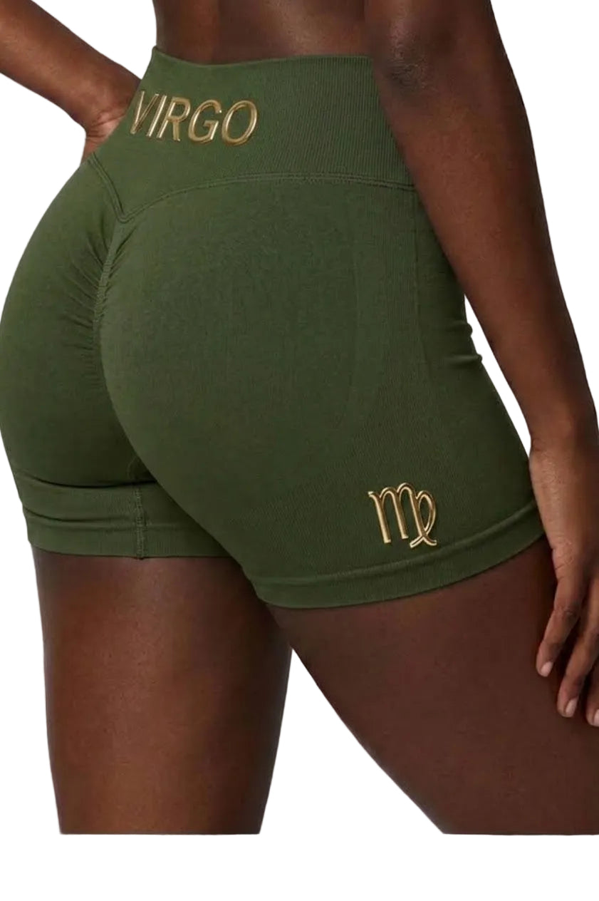 Zodi Fit Virgo Collection Seamless Compression Shorts – Cosmic Moss