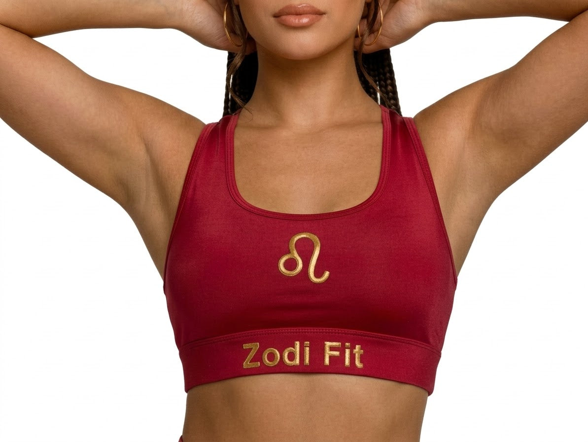 Zodi Fit Leo Collection Seamless Sports Bra – Ruby Red