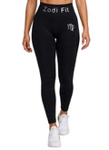 Zodi Fit Virgo Collection Seamless Compression Leggings – Black Eclipse