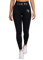 Zodi Fit Virgo Collection Seamless Compression Leggings – Black Eclipse