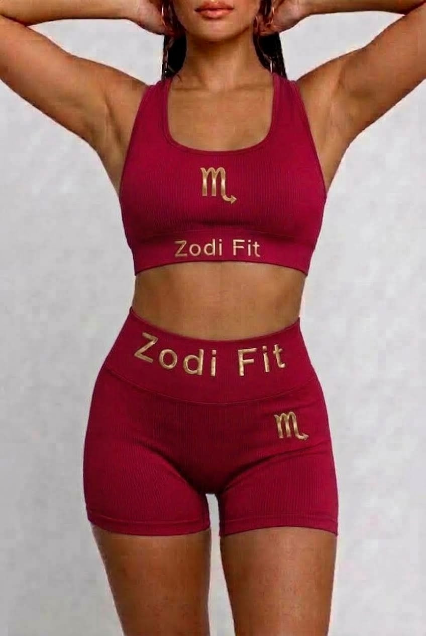 Zodi Fit Scorpio Collection Seamless Compression Shorts – Ruby Red