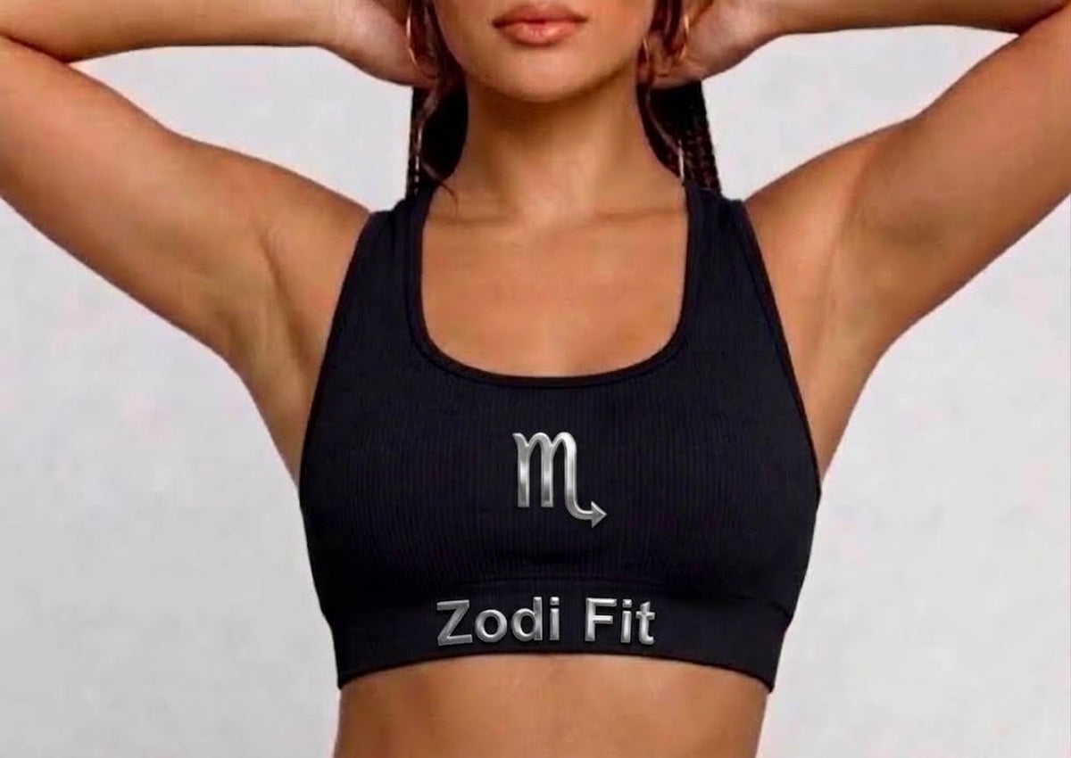 Zodi Fit Scorpio Collection Seamless Sports Bra – Black Eclipse