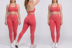 Zodi Fit Leo Collection Seamless Compression Leggings – Coral Pink