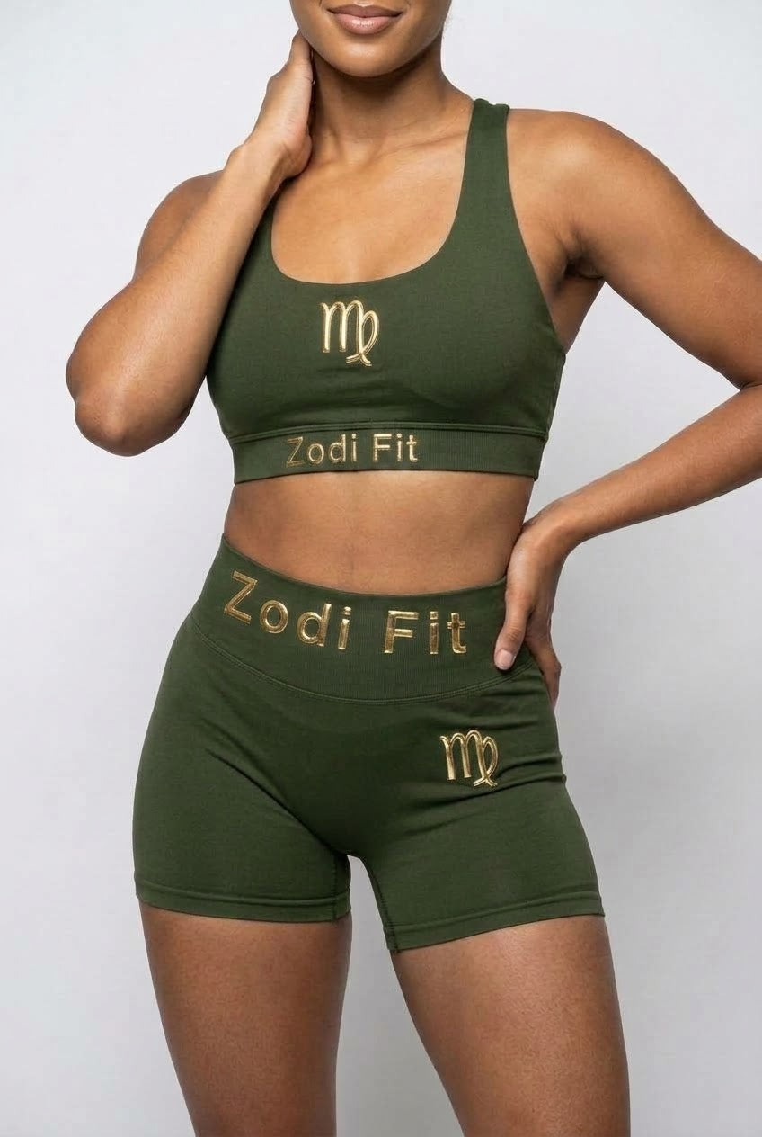 Zodi Fit Virgo Collection Seamless Sports Bra – Cosmic Moss
