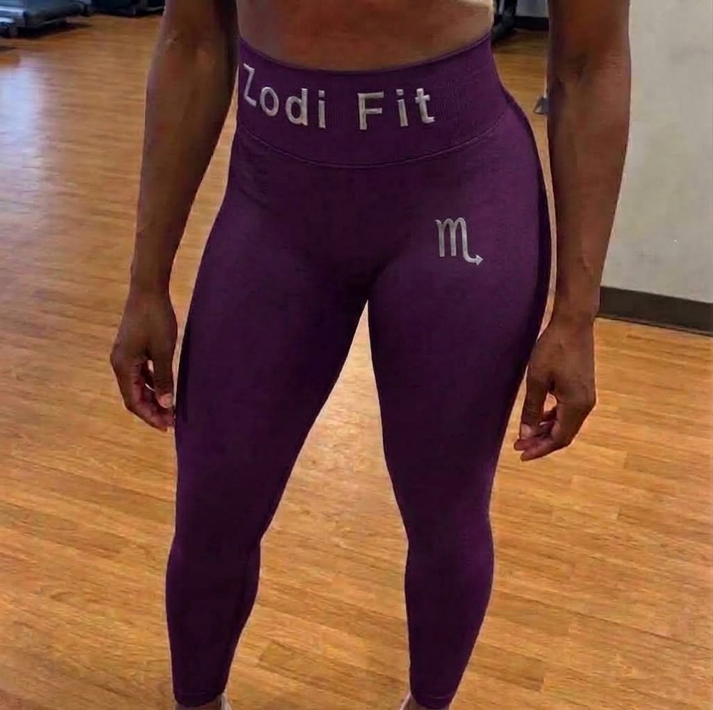 Zodi Fit Scorpio Collection Seamless Compression Leggings – Royal Purple