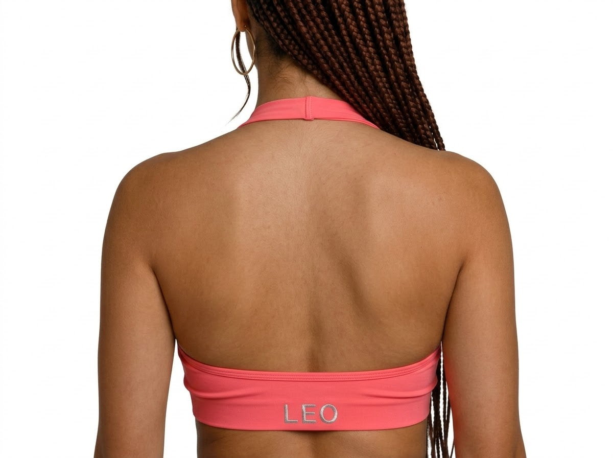 Zodi Fit Leo Collection Seamless Sports Bra – Coral Pink