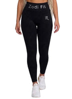 Zodi Fit Scorpio Collection Seamless Compression Leggings – Black Eclipse