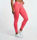 Zodi Fit Leo Collection Seamless Compression Leggings – Coral Pink