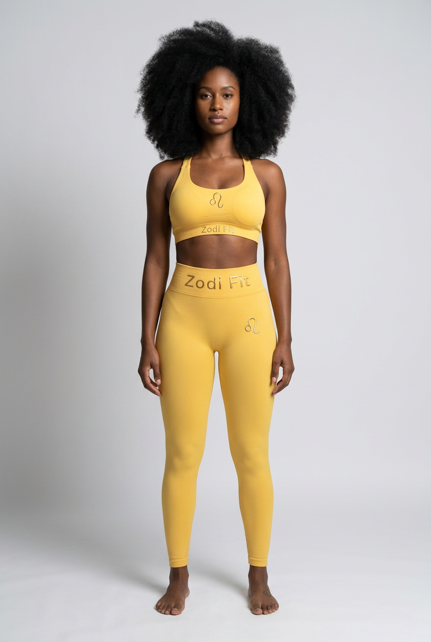 Zodi Fit Leo Collection Seamless Compression Leggings – Solar Gold