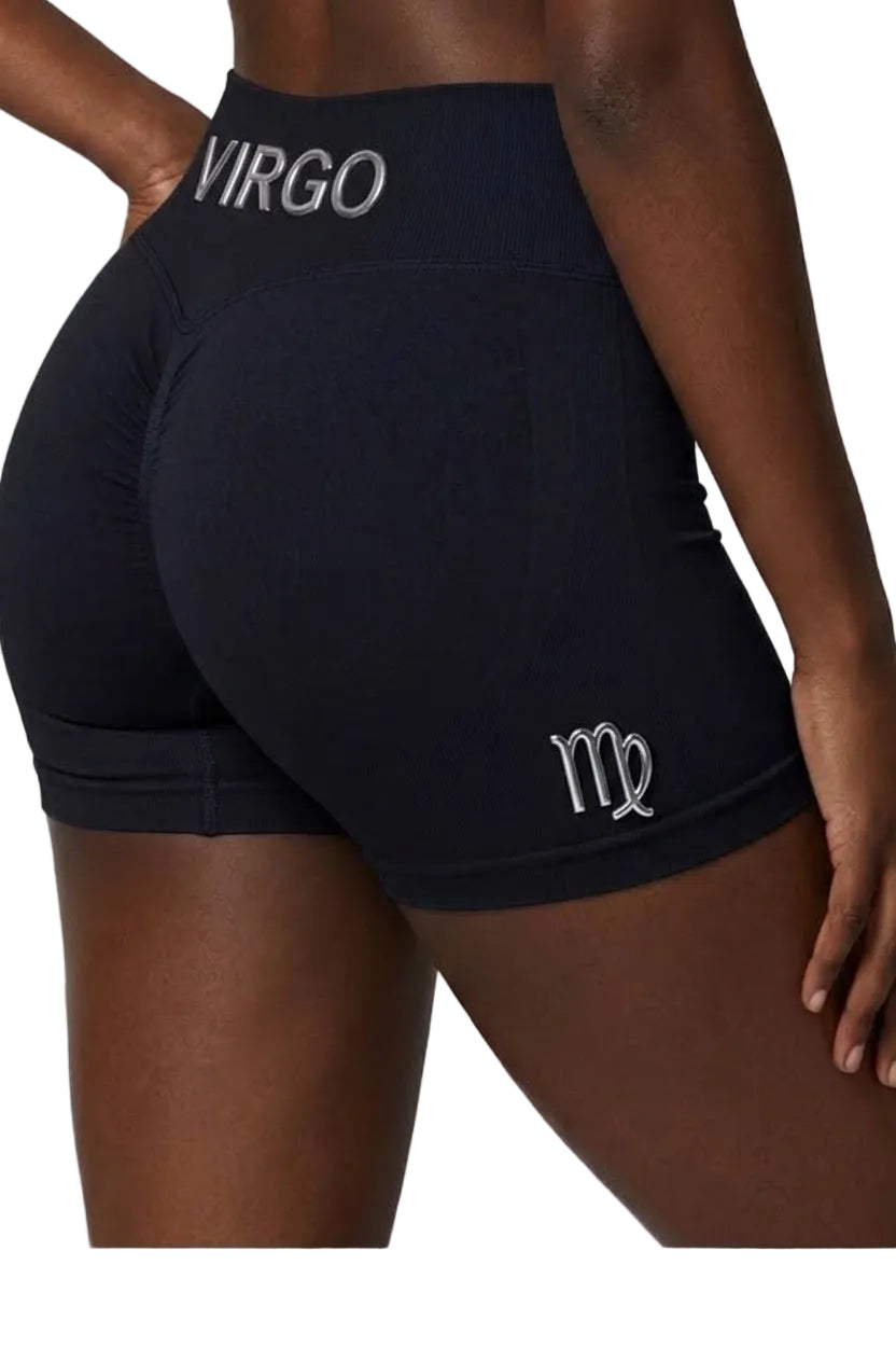 Zodi Fit Virgo Collection Seamless Compression Shorts – Black Eclipse
