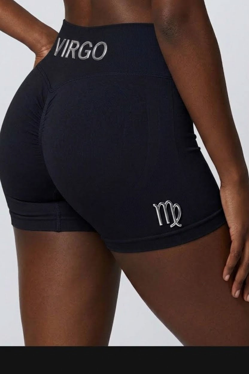 Zodi Fit Virgo Collection Seamless Compression Shorts – Black Eclipse