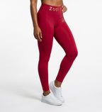 Zodi Fit Leo Collection Seamless Compression Leggings – Ruby Red