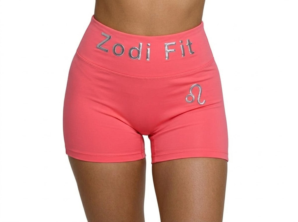 Zodi Fit Leo Collection Seamless Compression Shorts – Coral Pink