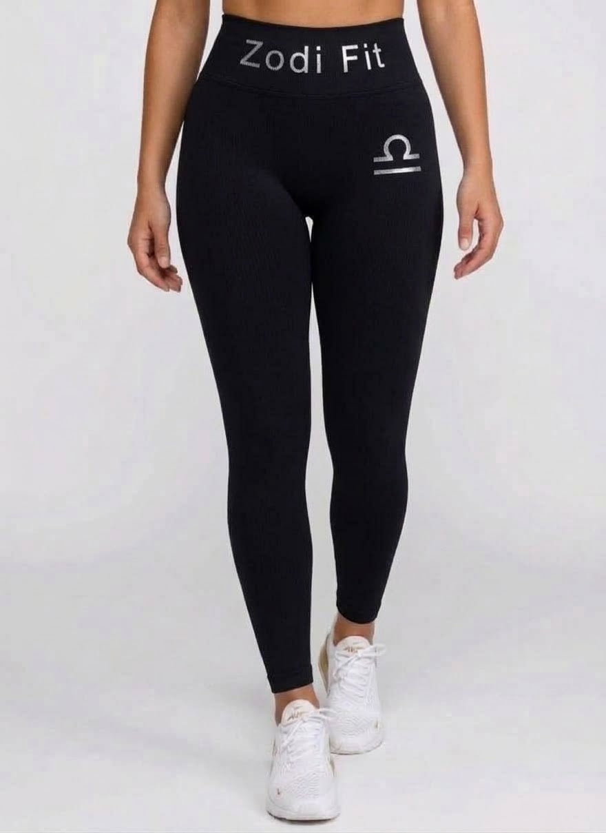 Zodi Fit Libra Collection Seamless Compression Leggings – Black Eclipse