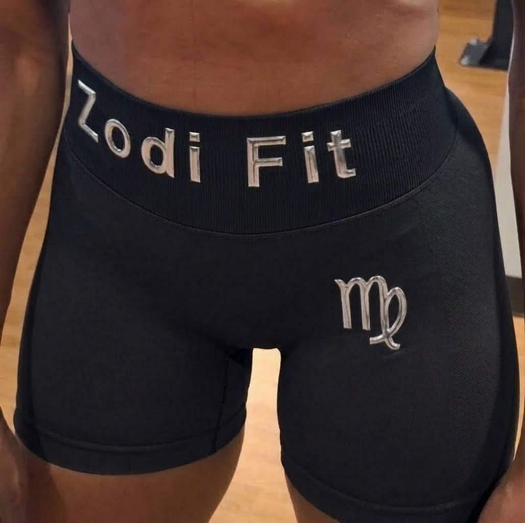 Zodi Fit Virgo Collection Seamless Compression Shorts – Black Eclipse