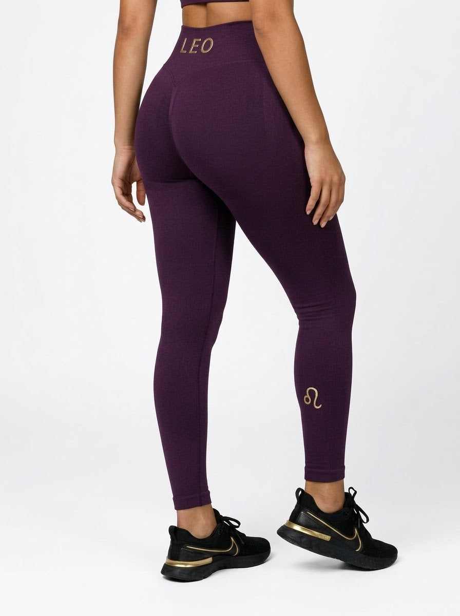 Zodi Fit Leo Collection Seamless Compression Leggings – Royal Purple