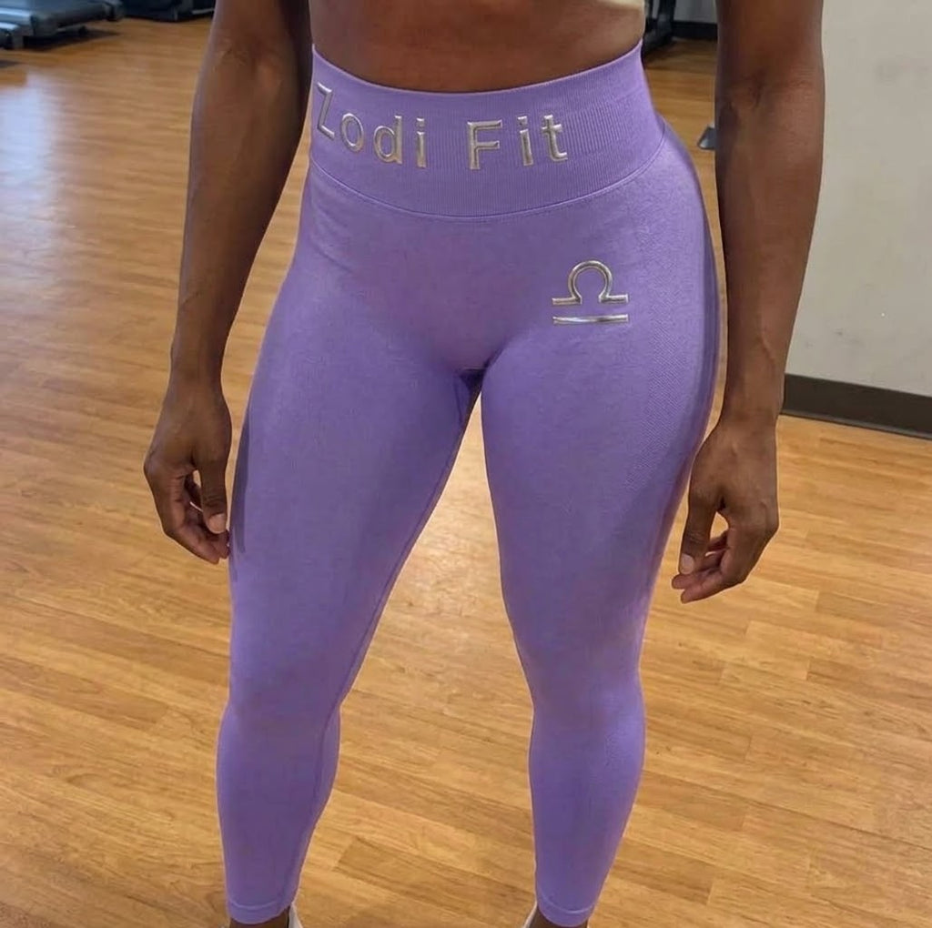 Zodi Fit Libra Collection Seamless Compression Leggings – Lavender