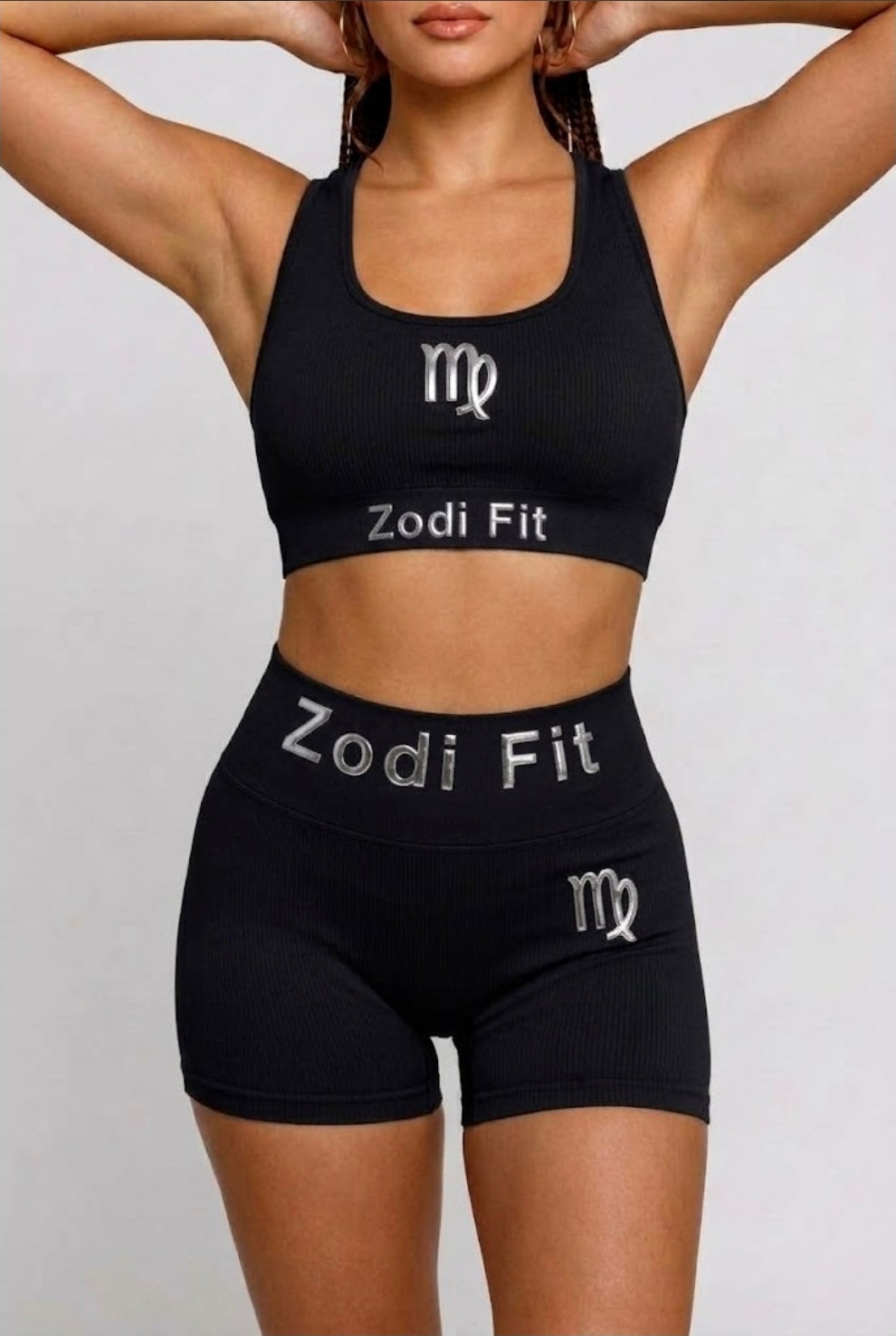 Zodi Fit Virgo Collection Seamless Sports Bra – Black Eclipse