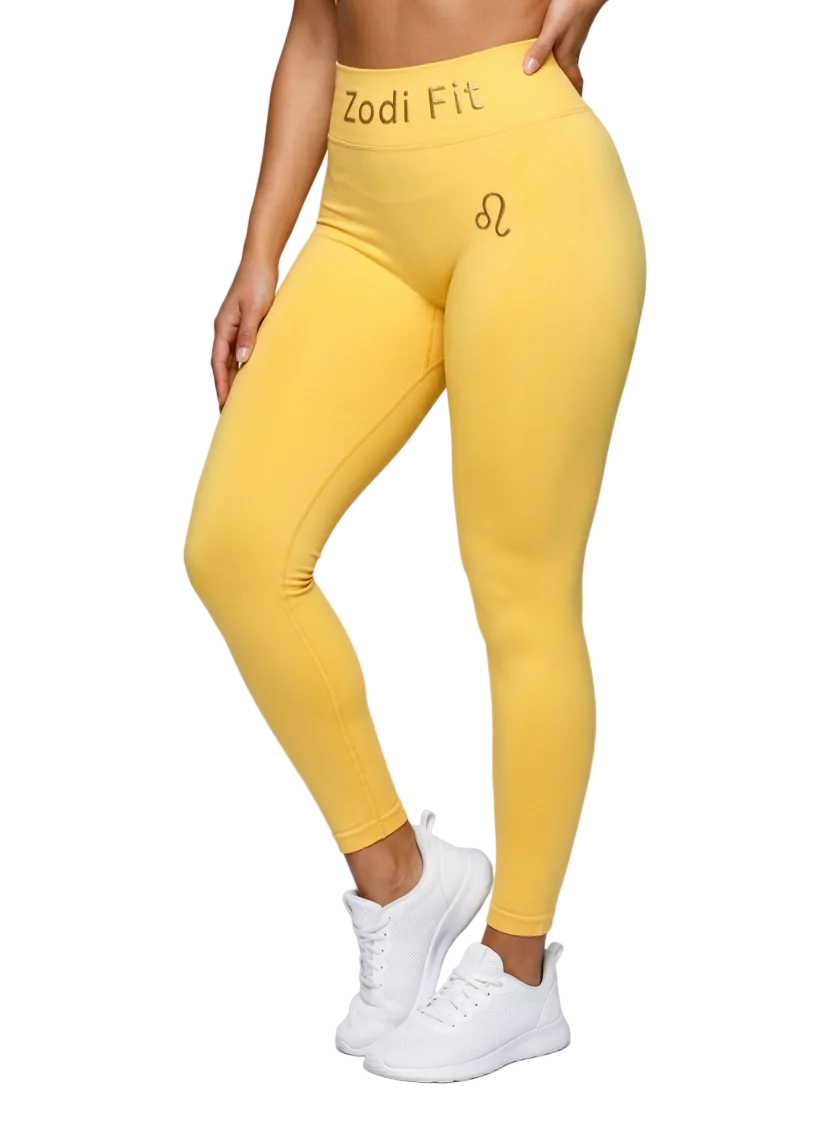 Zodi Fit Leo Collection Seamless Compression Leggings – Solar Gold
