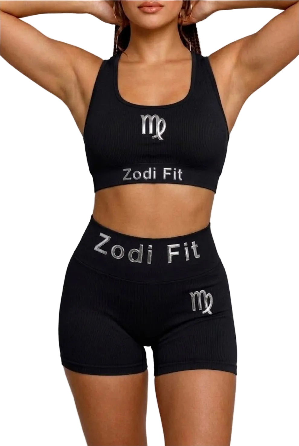 Zodi Fit Virgo Collection Seamless Compression Shorts – Black Eclipse