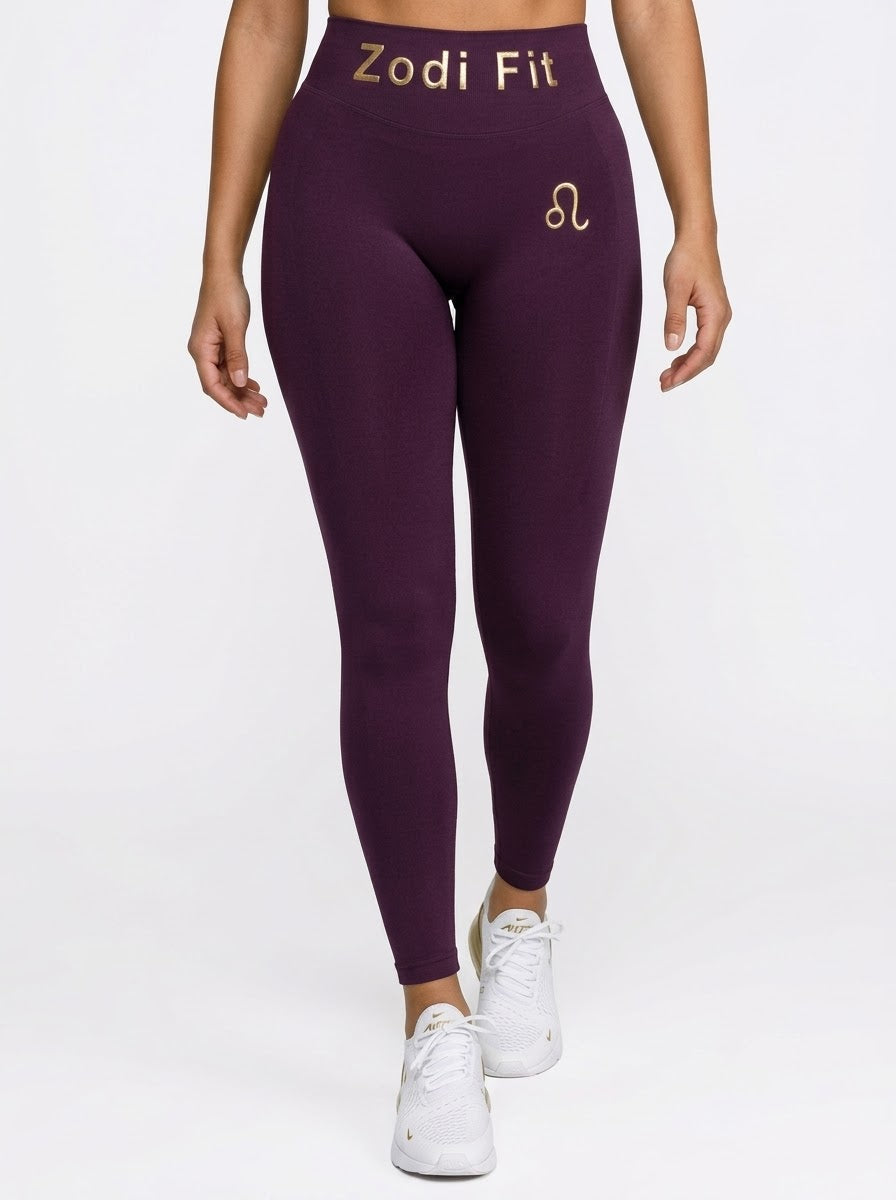 Zodi Fit Leo Collection Seamless Compression Leggings – Royal Purple