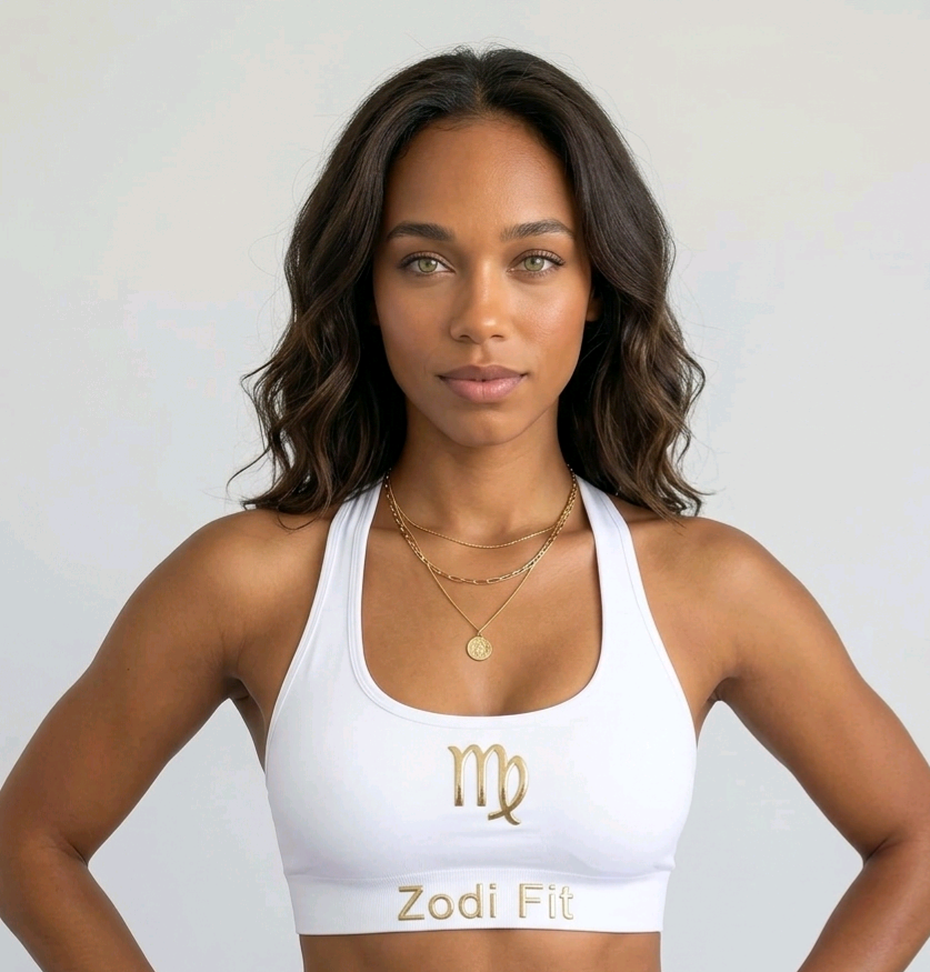 Zodi Fit Virgo Collection Seamless Sports Bra – Pure White