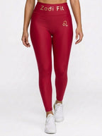 Zodi Fit Leo Collection Seamless Compression Leggings – Ruby Red